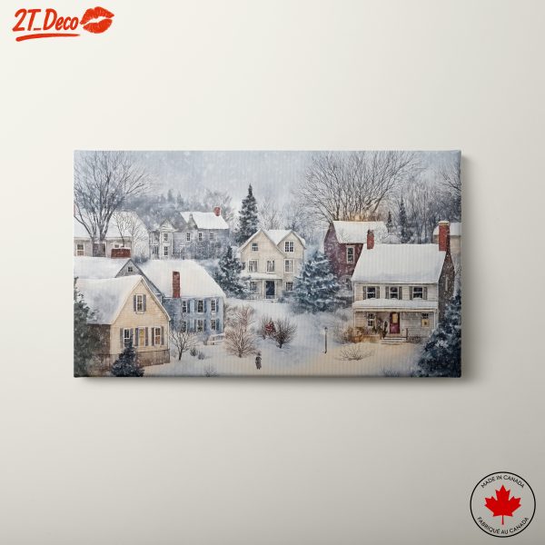 Charming Winter Village Landscape