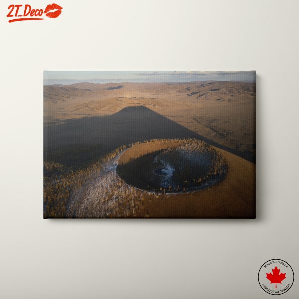 Aerial View of Natural Landscape with Forest