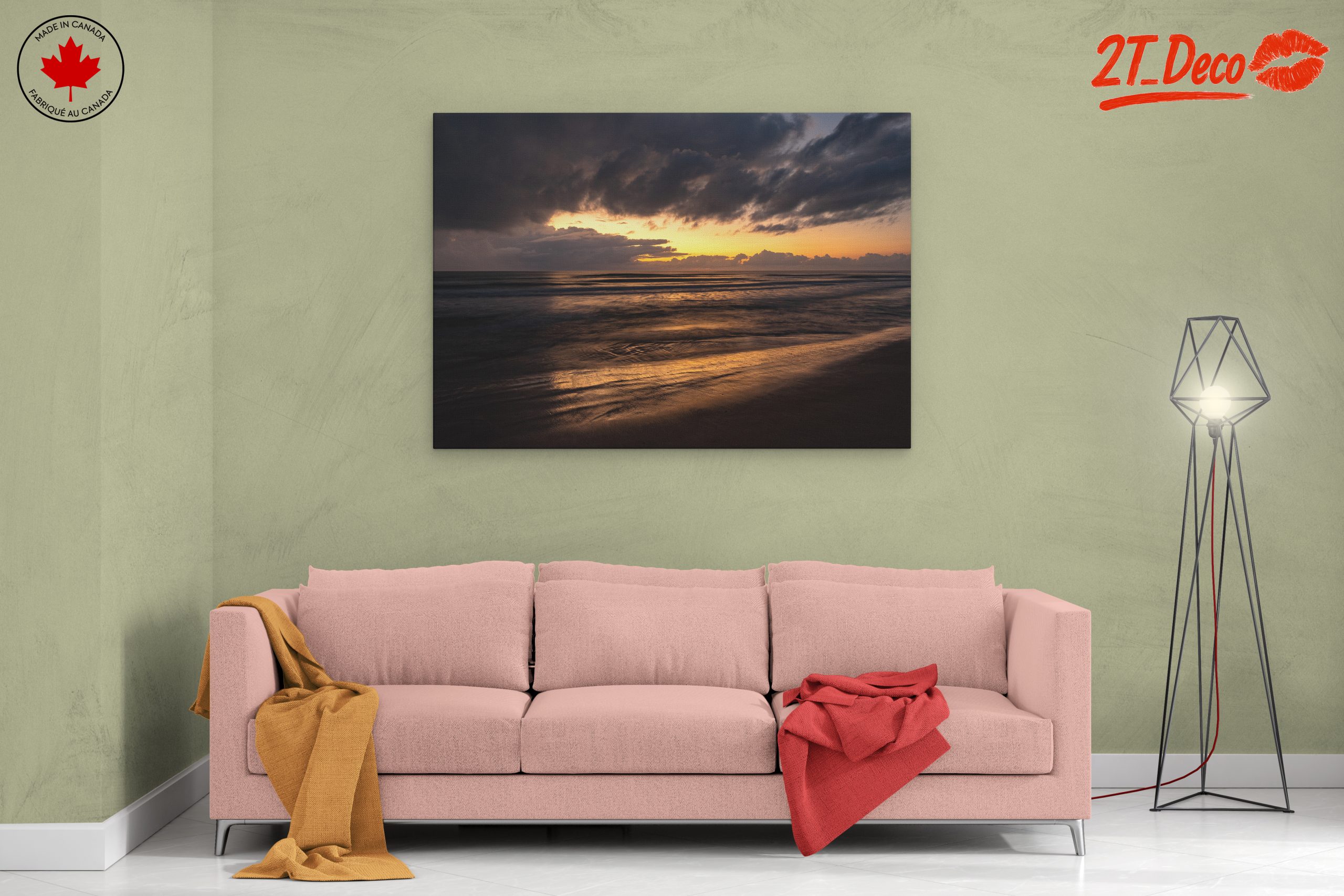 Tranquil Beach Sunset Landscape - Image 2