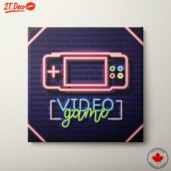 Neon Video Game Art Design