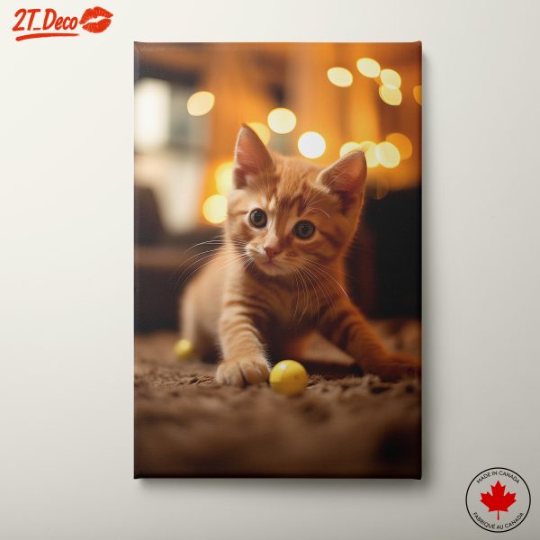 Playful Orange Kitten Captured in Soft Focus