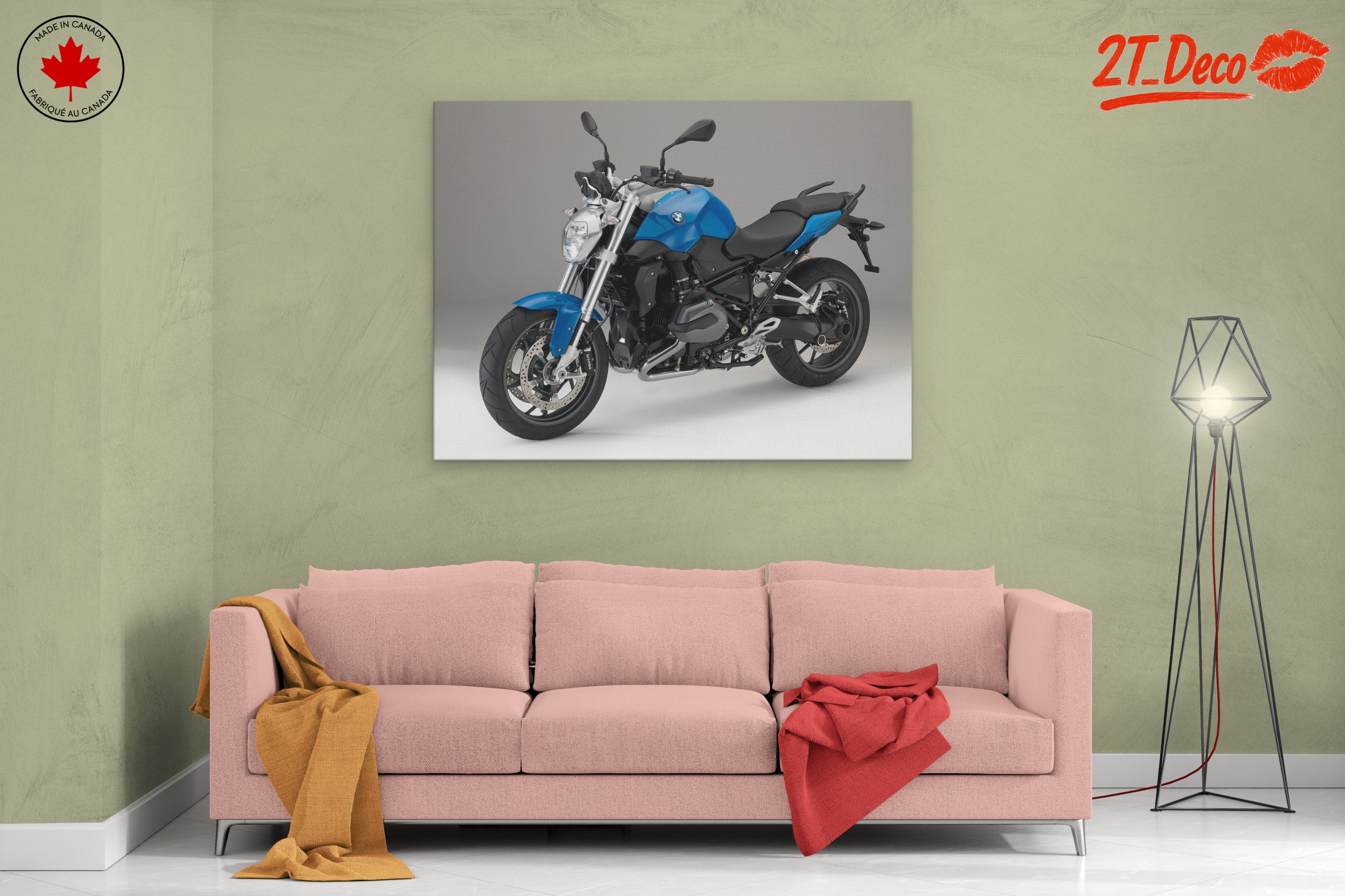 Stylish Motorcycle Wall Art - Image 2