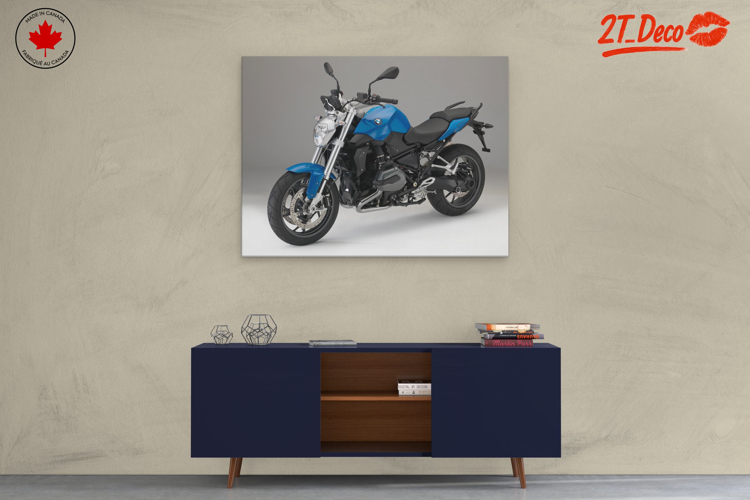 Stylish Motorcycle Wall Art - Image 3