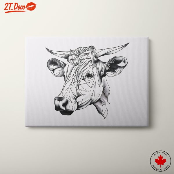 Stylized Geometric Cow Artwork