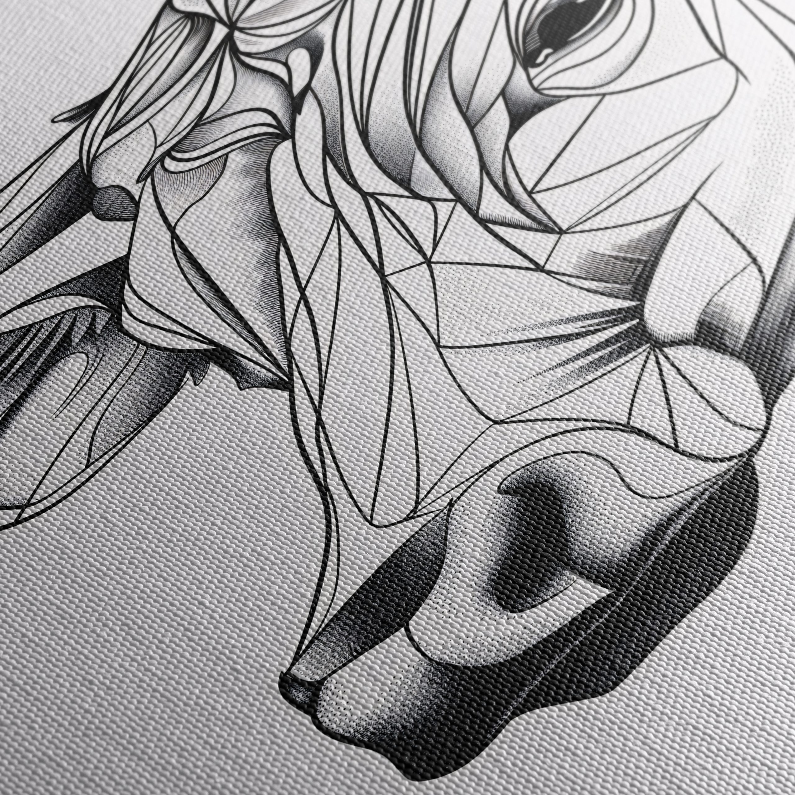 Stylized Geometric Cow Artwork - Image 5