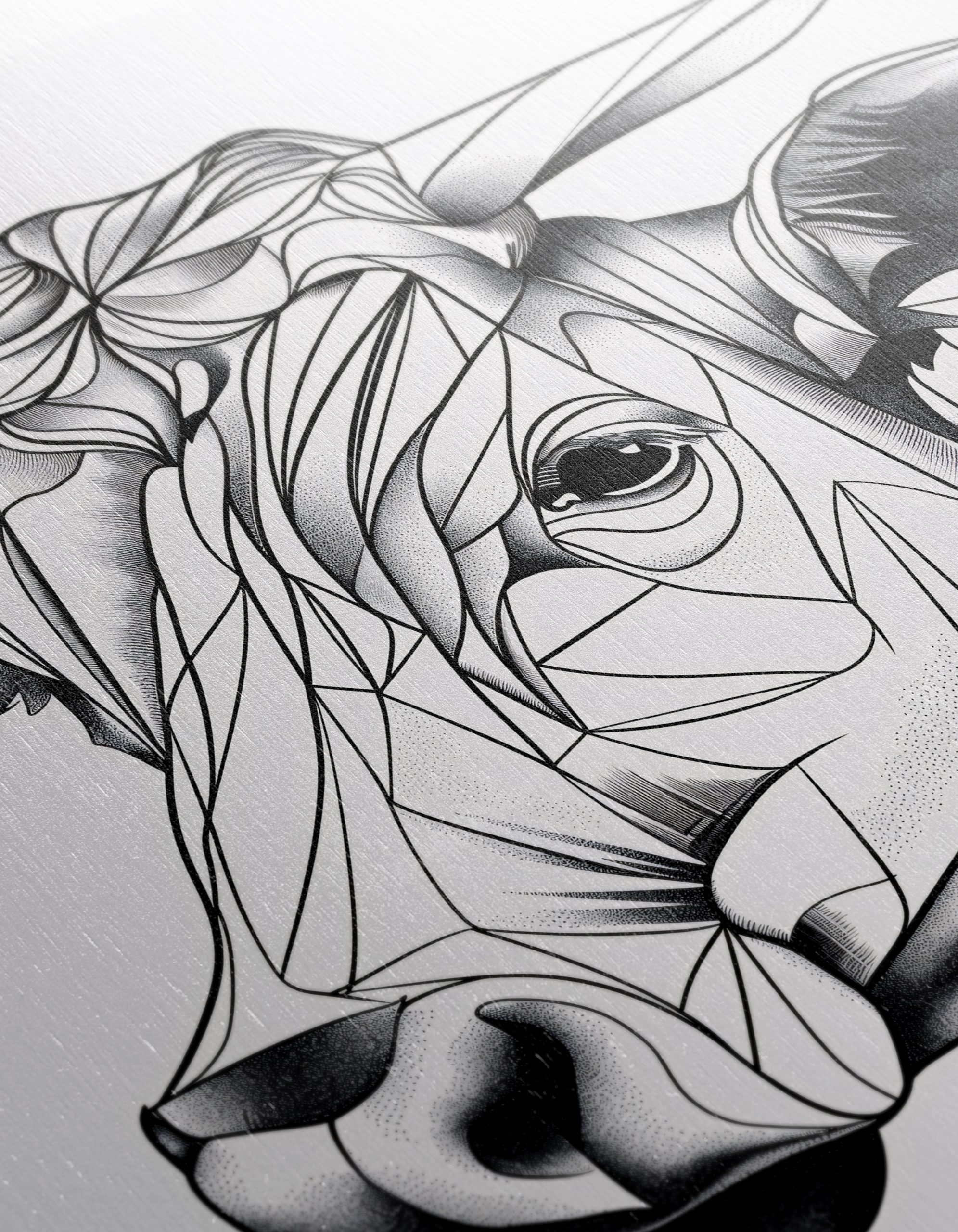 Stylized Geometric Cow Artwork - Image 12