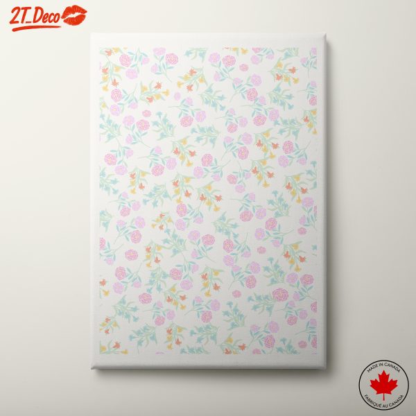 Delicate Floral Pattern in Soft Pastels