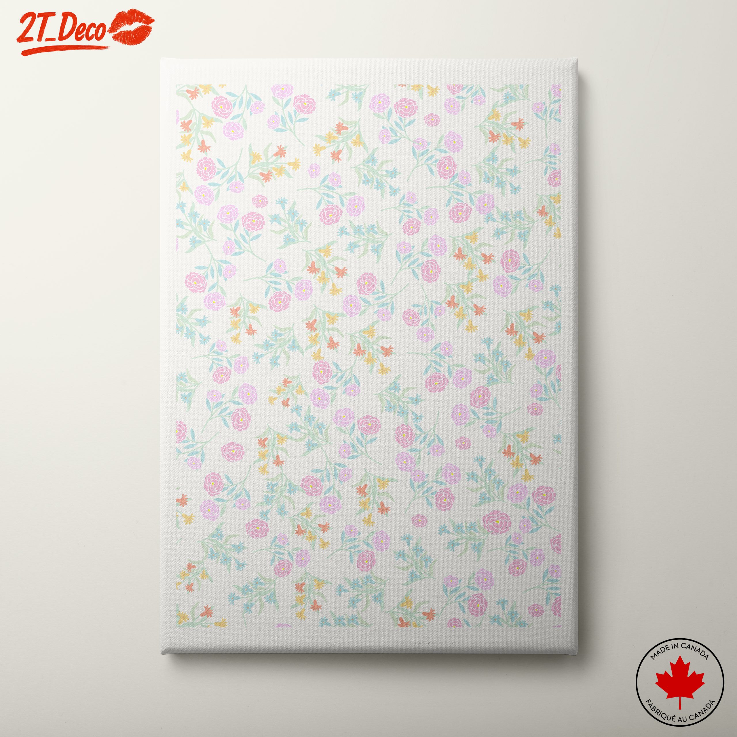 Delicate Floral Pattern in Soft Pastels
