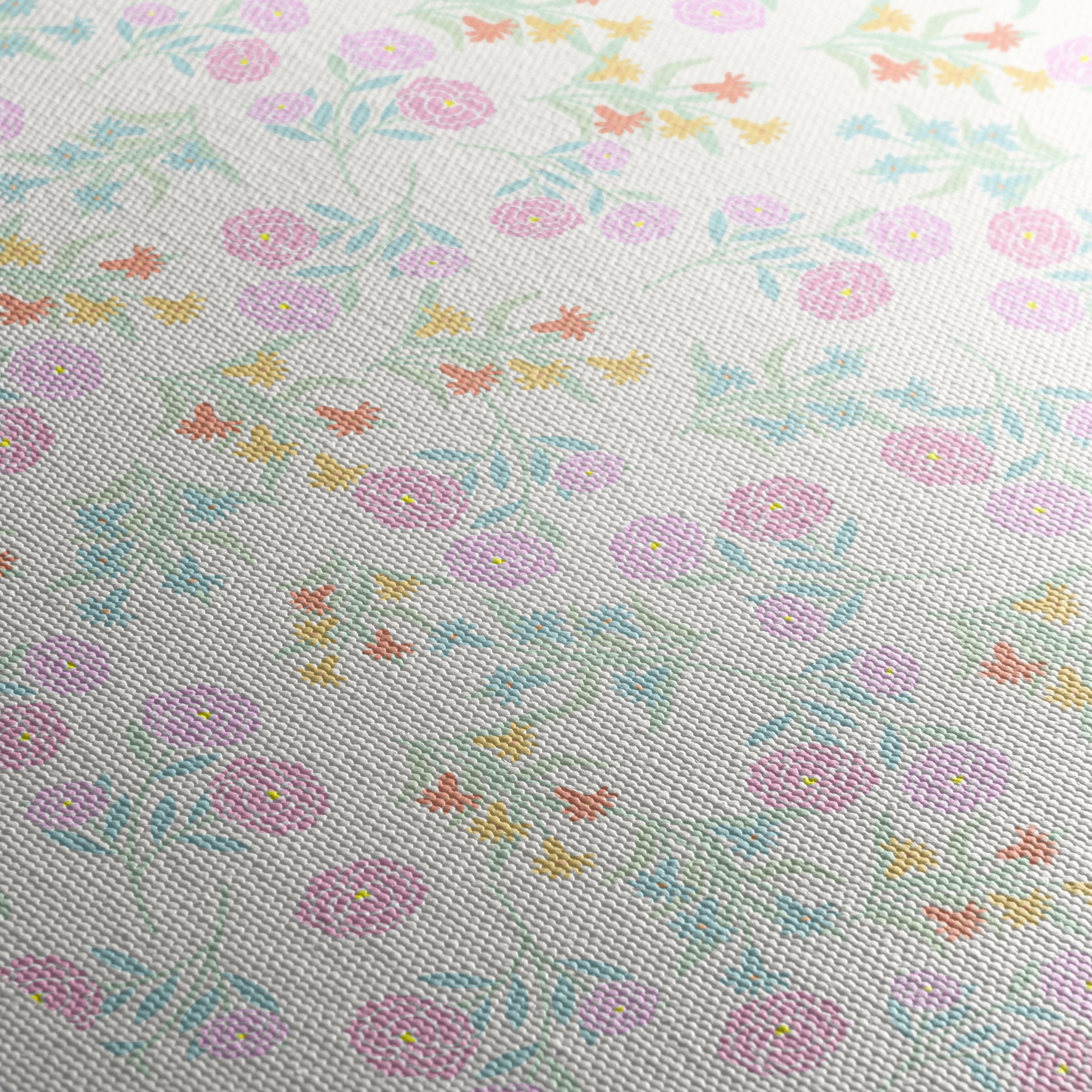 Delicate Floral Pattern in Soft Pastels - Image 5