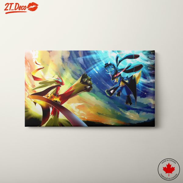 Dynamic Pokémon Battle Scene Art