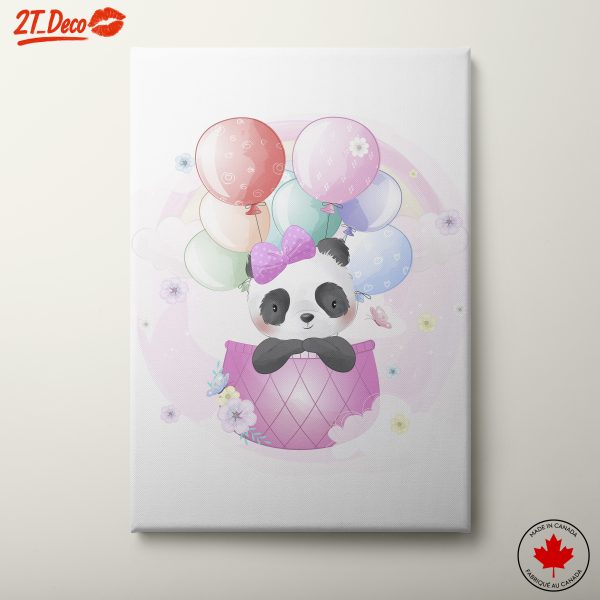 Adorable Panda with Balloons