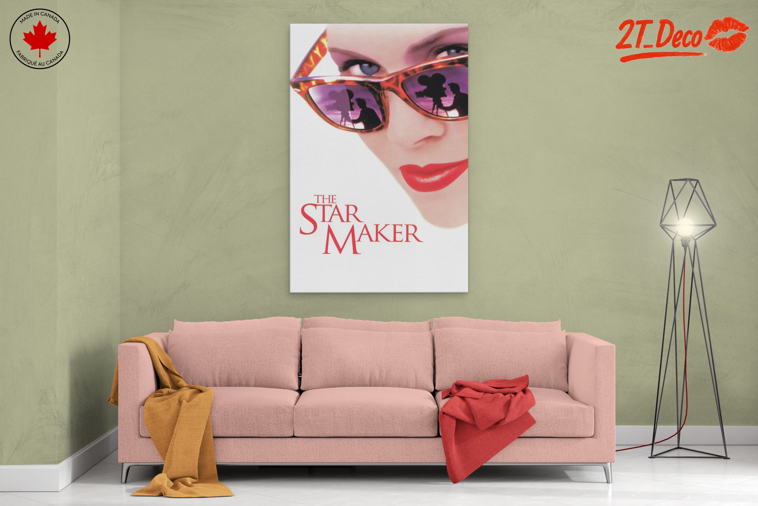 Stylish Cinema Inspired Artwork Featuring Glamorous Portrait - Image 2