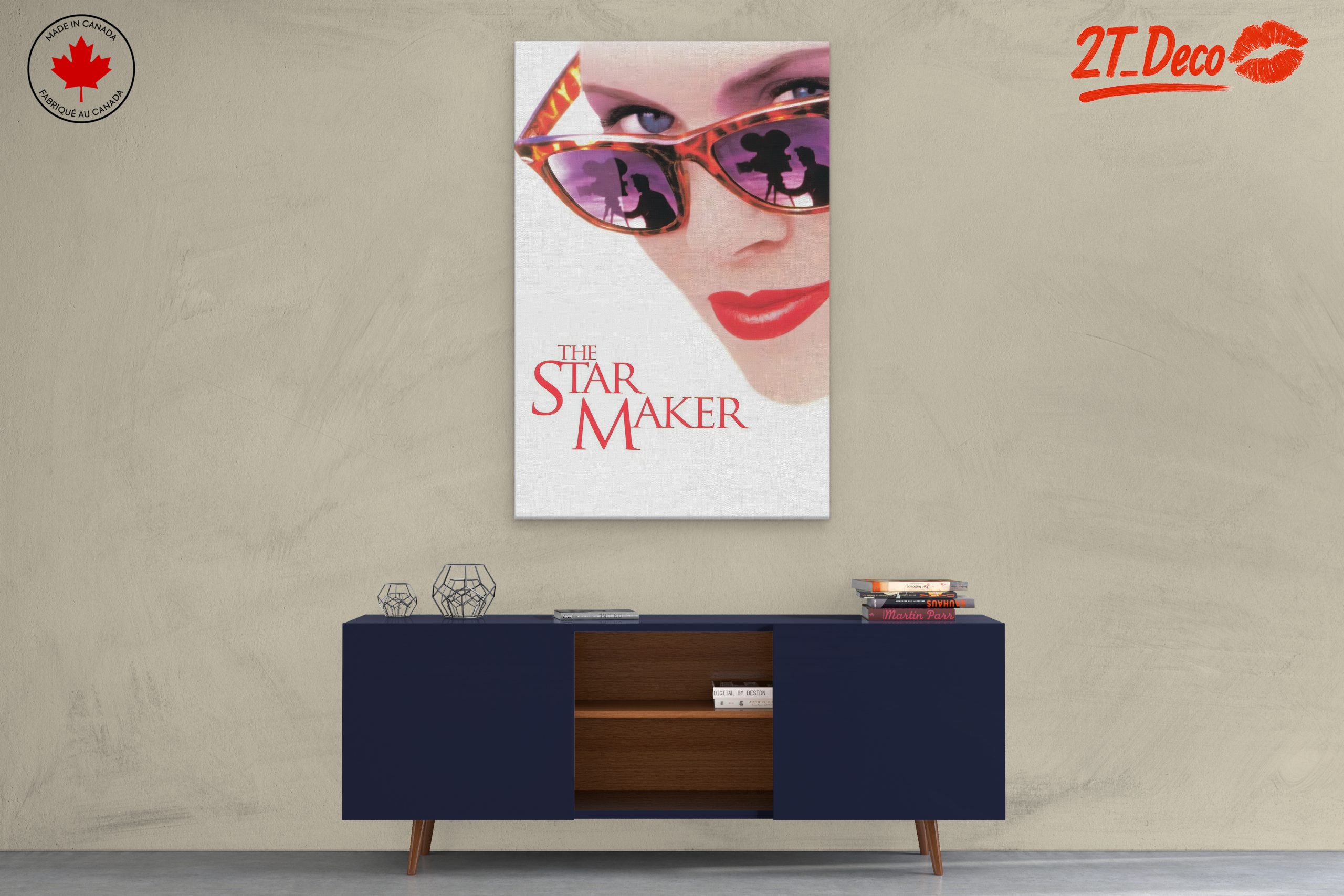 Stylish Cinema Inspired Artwork Featuring Glamorous Portrait - Image 3