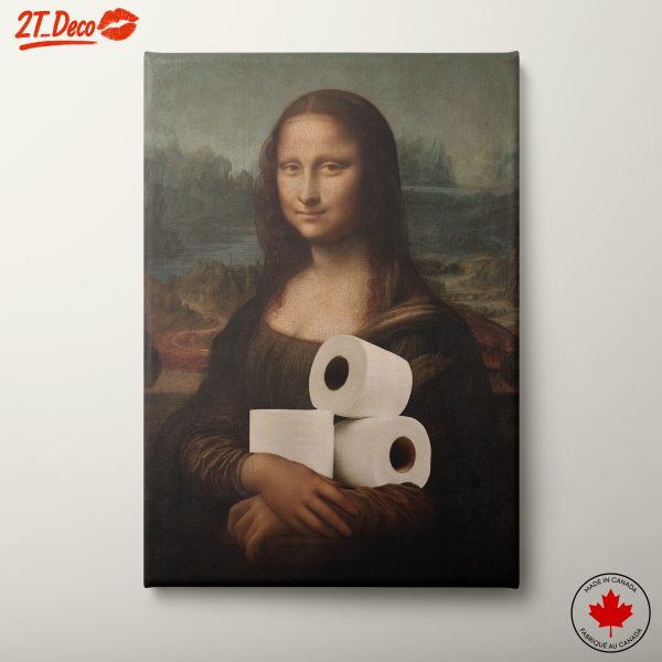 Mona Lisa with Toilet Paper Humor