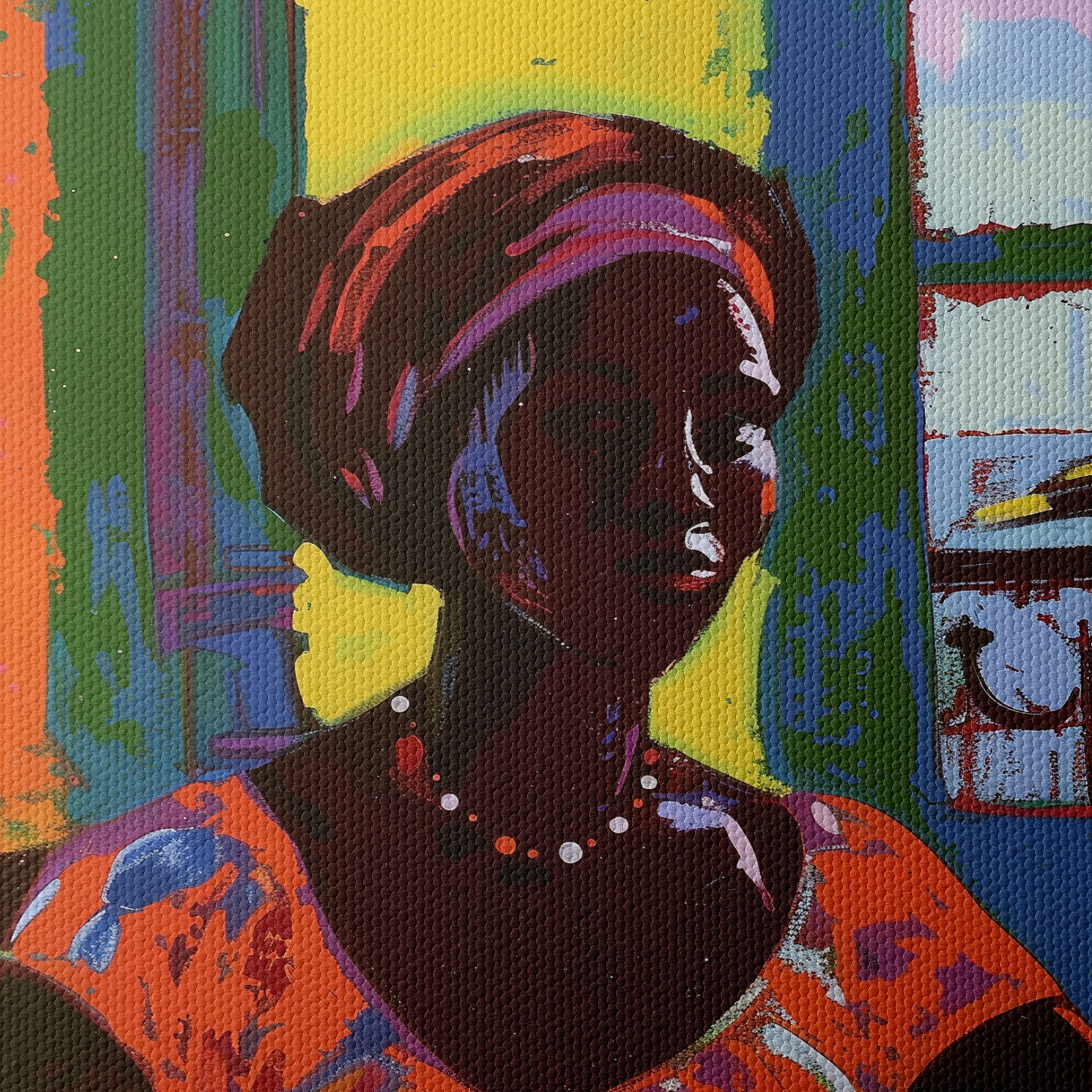 Colorful Afro Art Woman with Fruit - Image 4