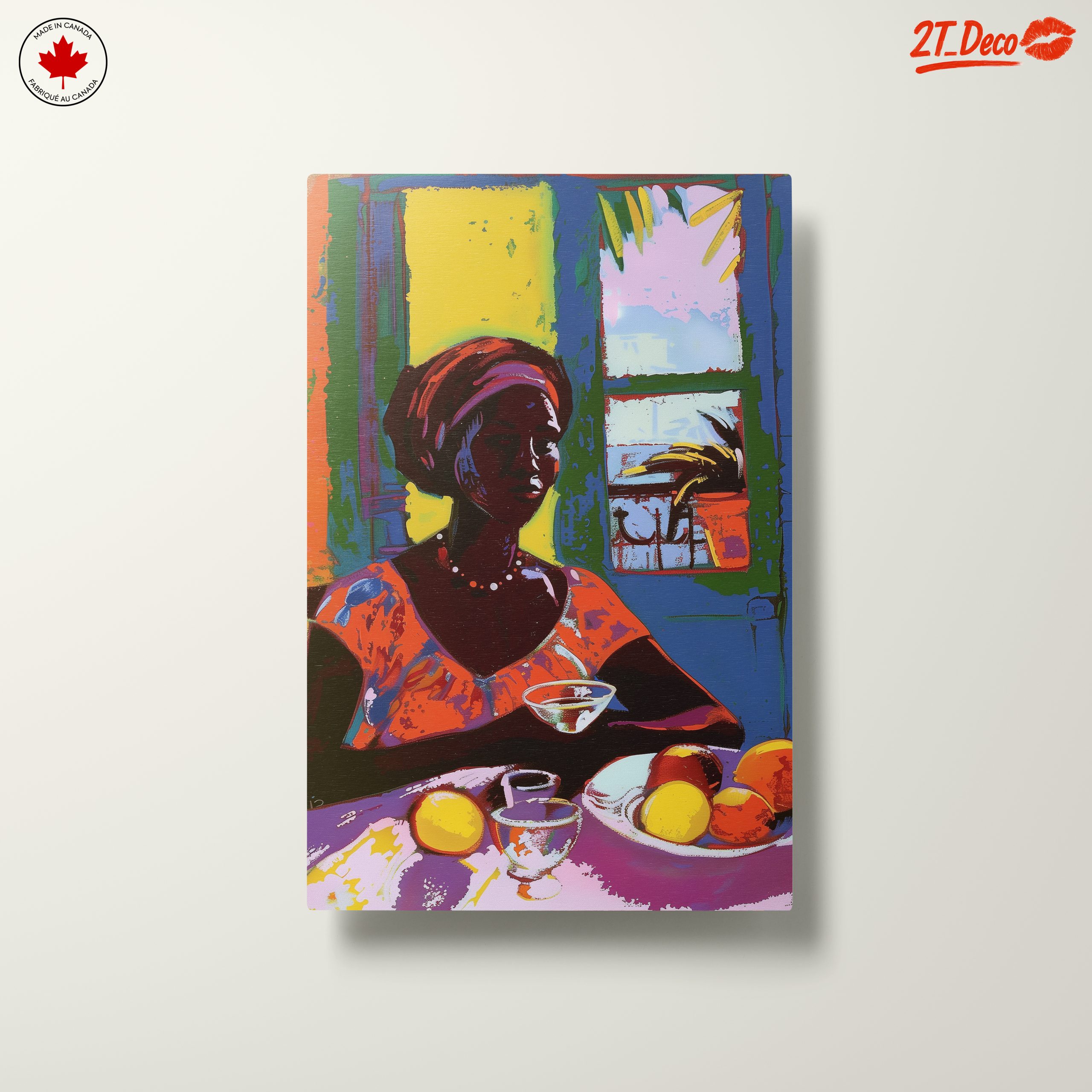 Colorful Afro Art Woman with Fruit - Image 10