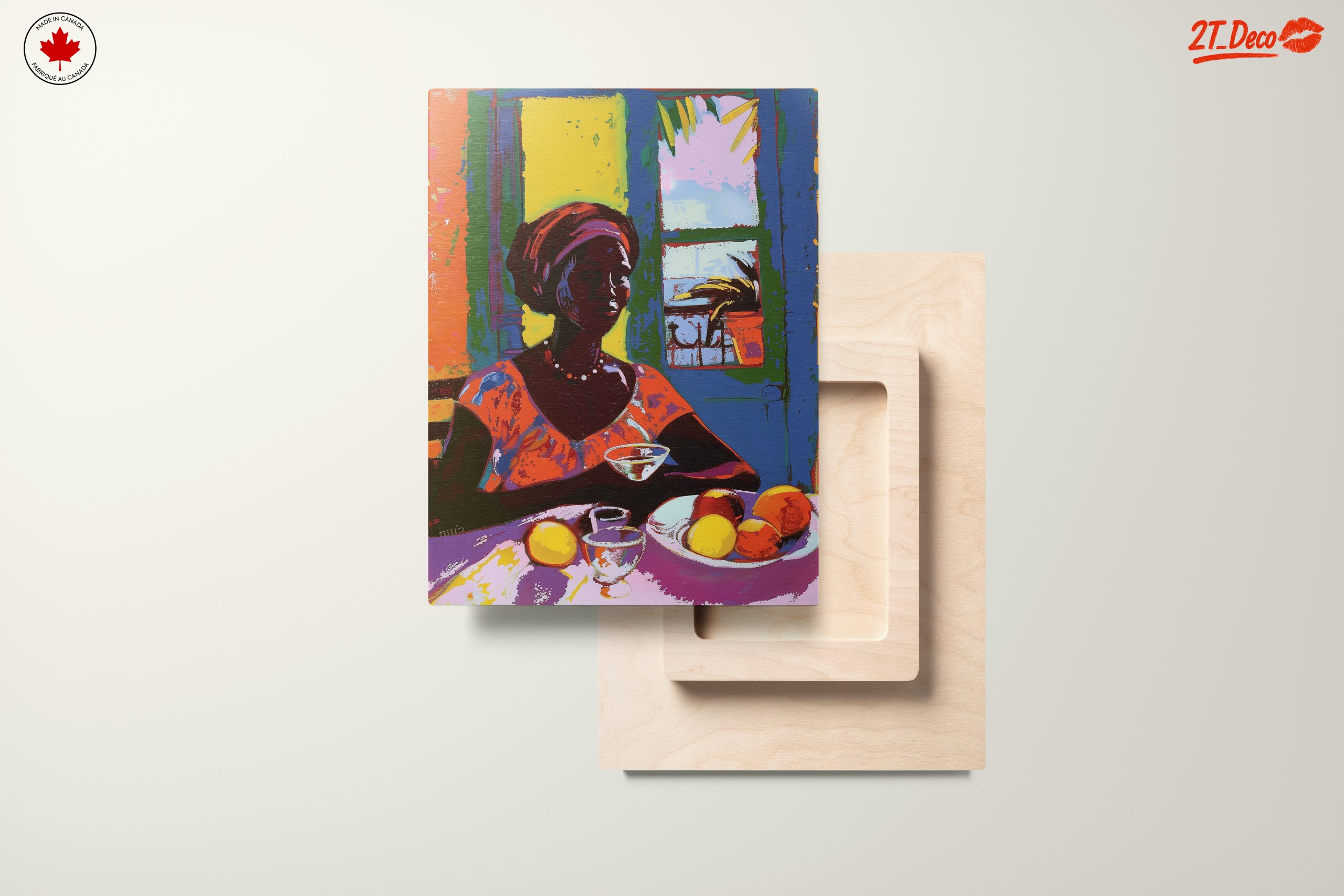 Colorful Afro Art Woman with Fruit - Image 11