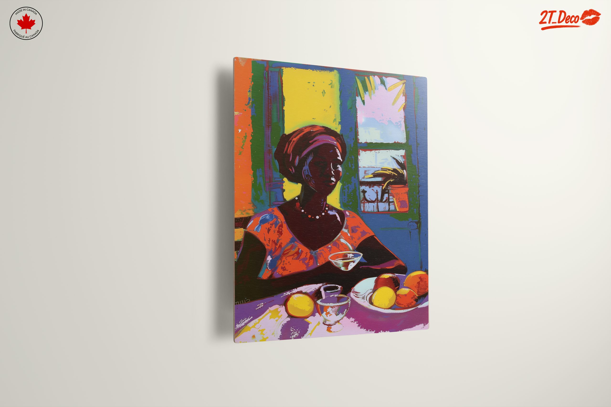 Colorful Afro Art Woman with Fruit - Image 13