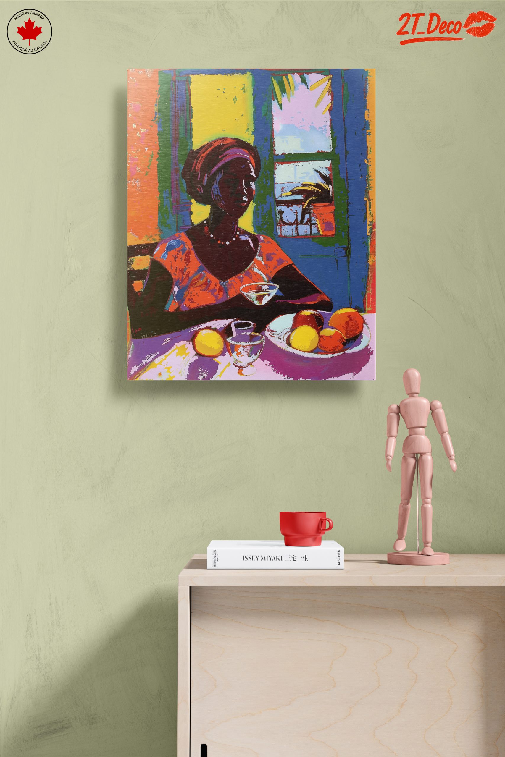 Colorful Afro Art Woman with Fruit - Image 14