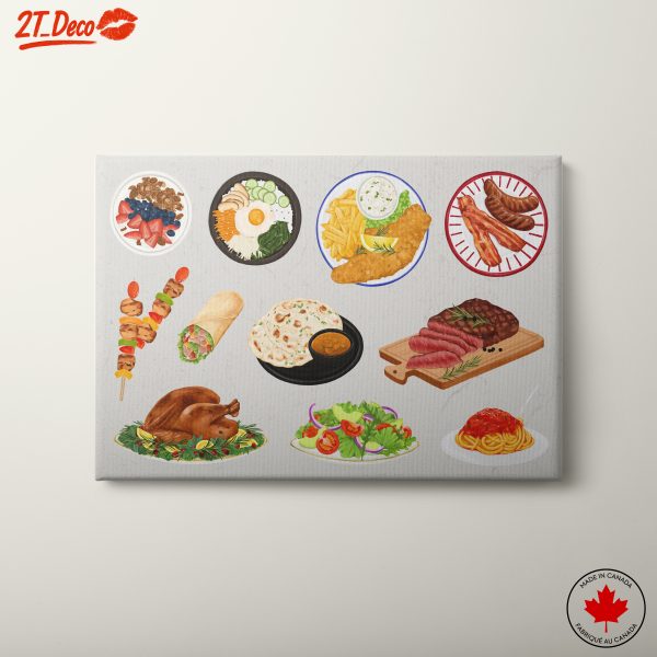 Colorful Abstract Food Illustration Art