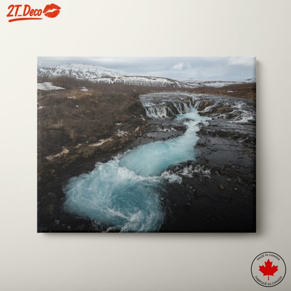 Majestic Waterfall Scene in Iceland