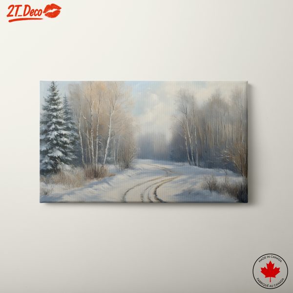 Serene Snowy Landscape with Winding Path
