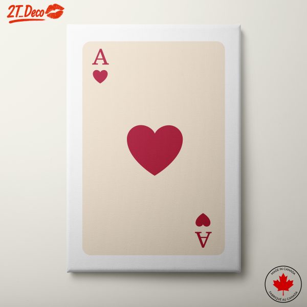 Stylized Ace of Hearts Playing Card Art 2