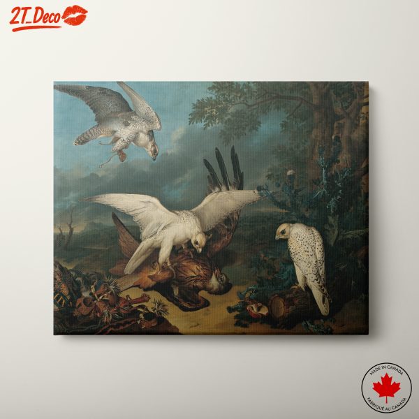 Birds of Prey in a Lush Landscape