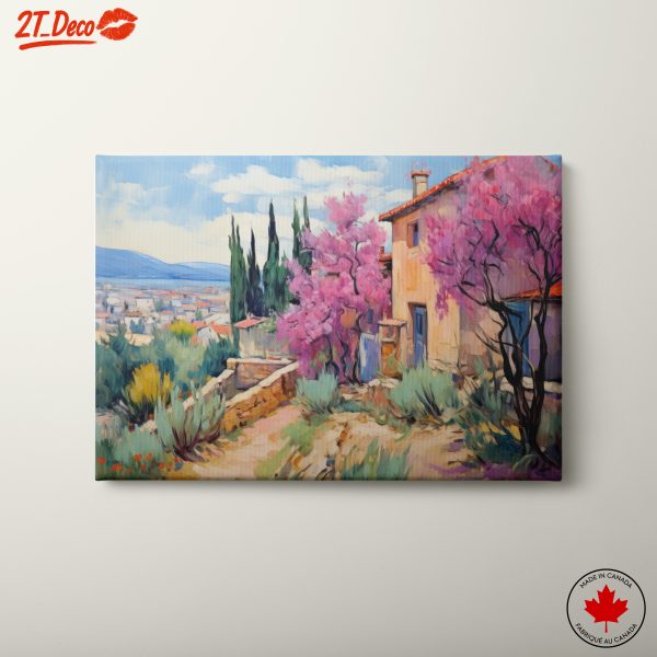 Charming Spring Landscape with Pink Blossoms