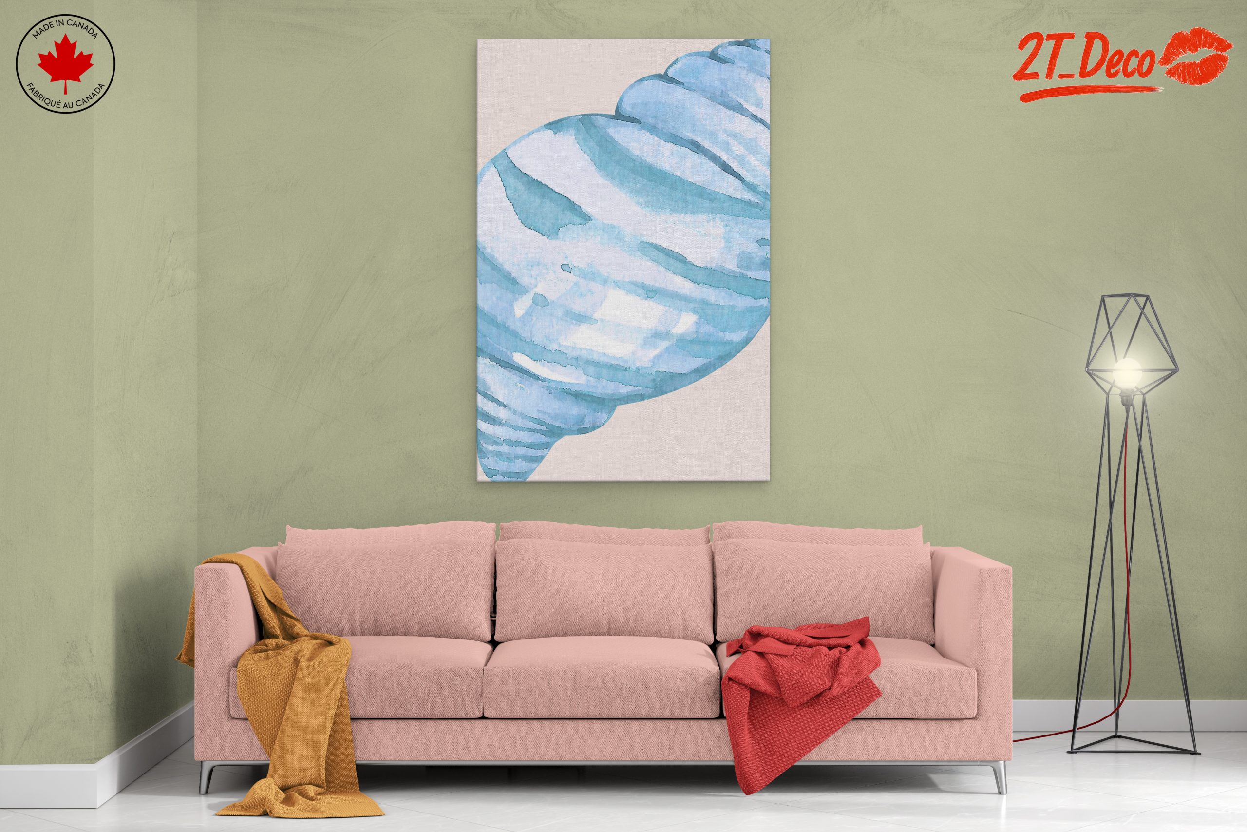 Watercolor Coastal Shell Art - Image 2
