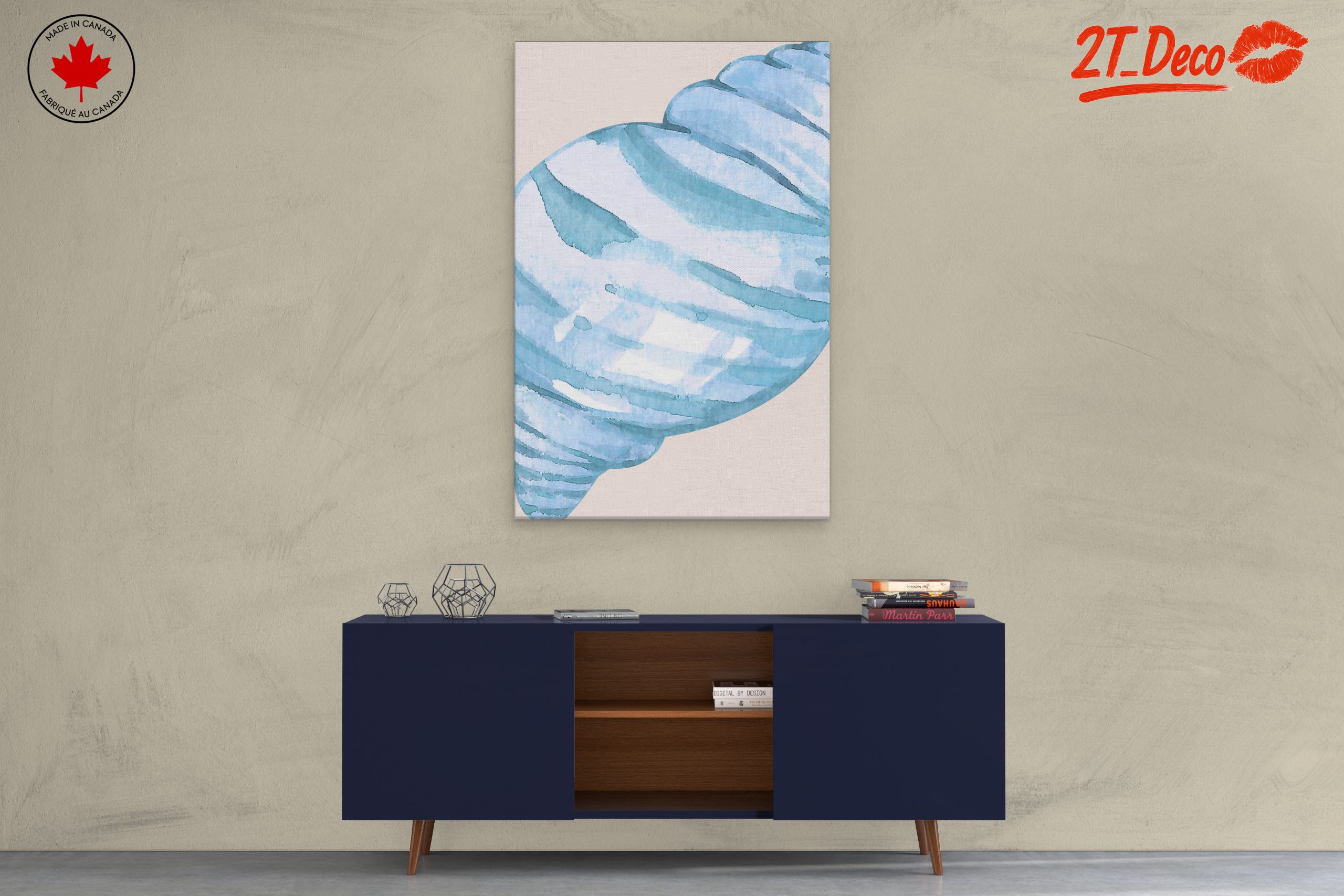 Watercolor Coastal Shell Art - Image 3