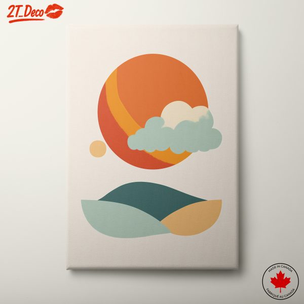 Vibrant Abstract Landscape with Shapes