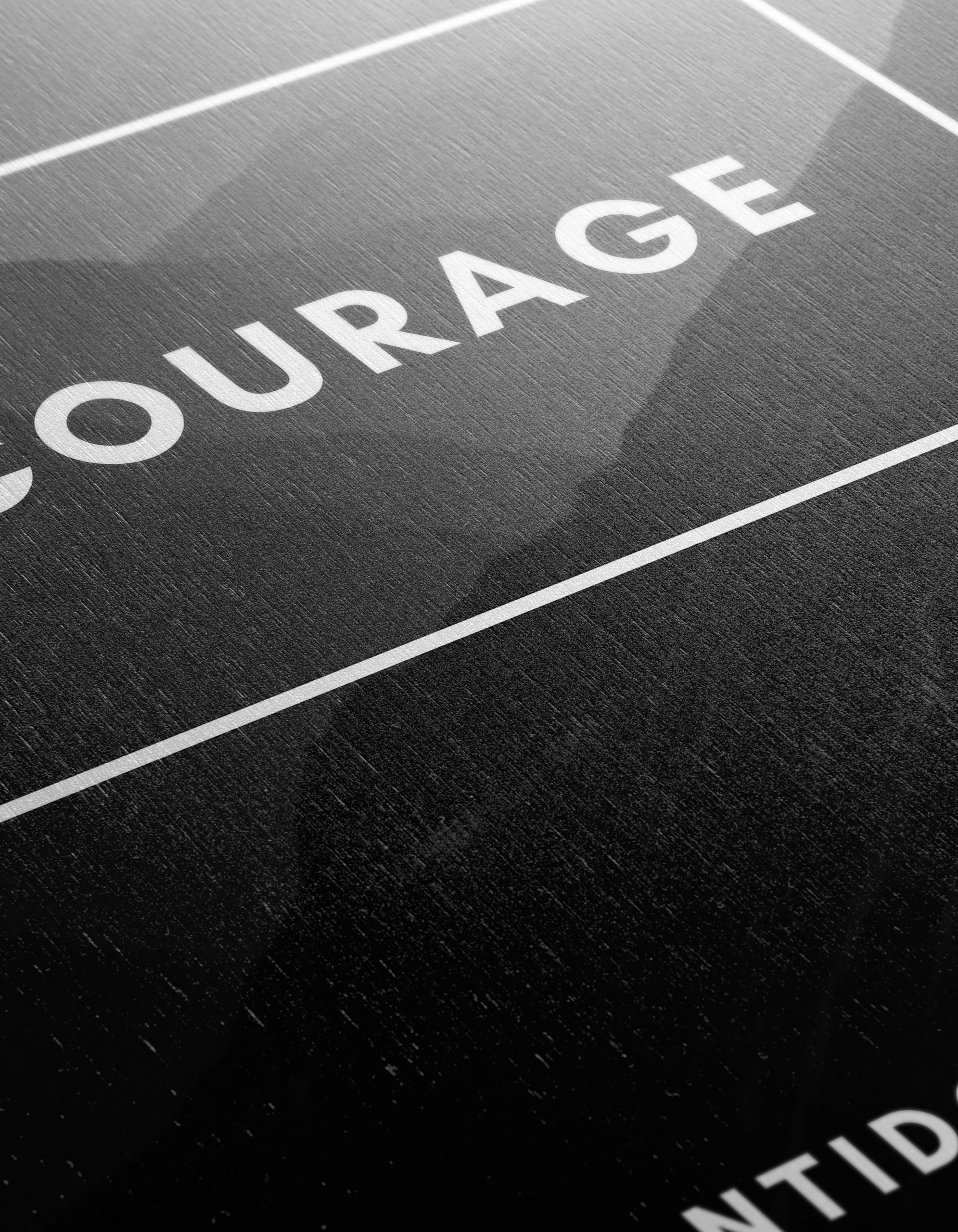 Courage Quote on Minimal Mountain Landscape - Image 12
