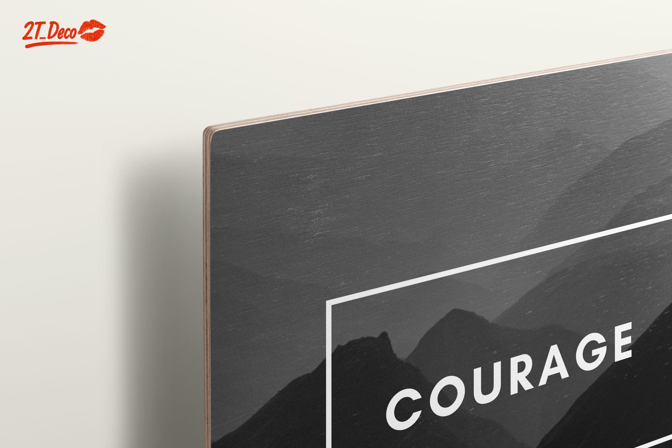 Courage Quote on Minimal Mountain Landscape - Image 15