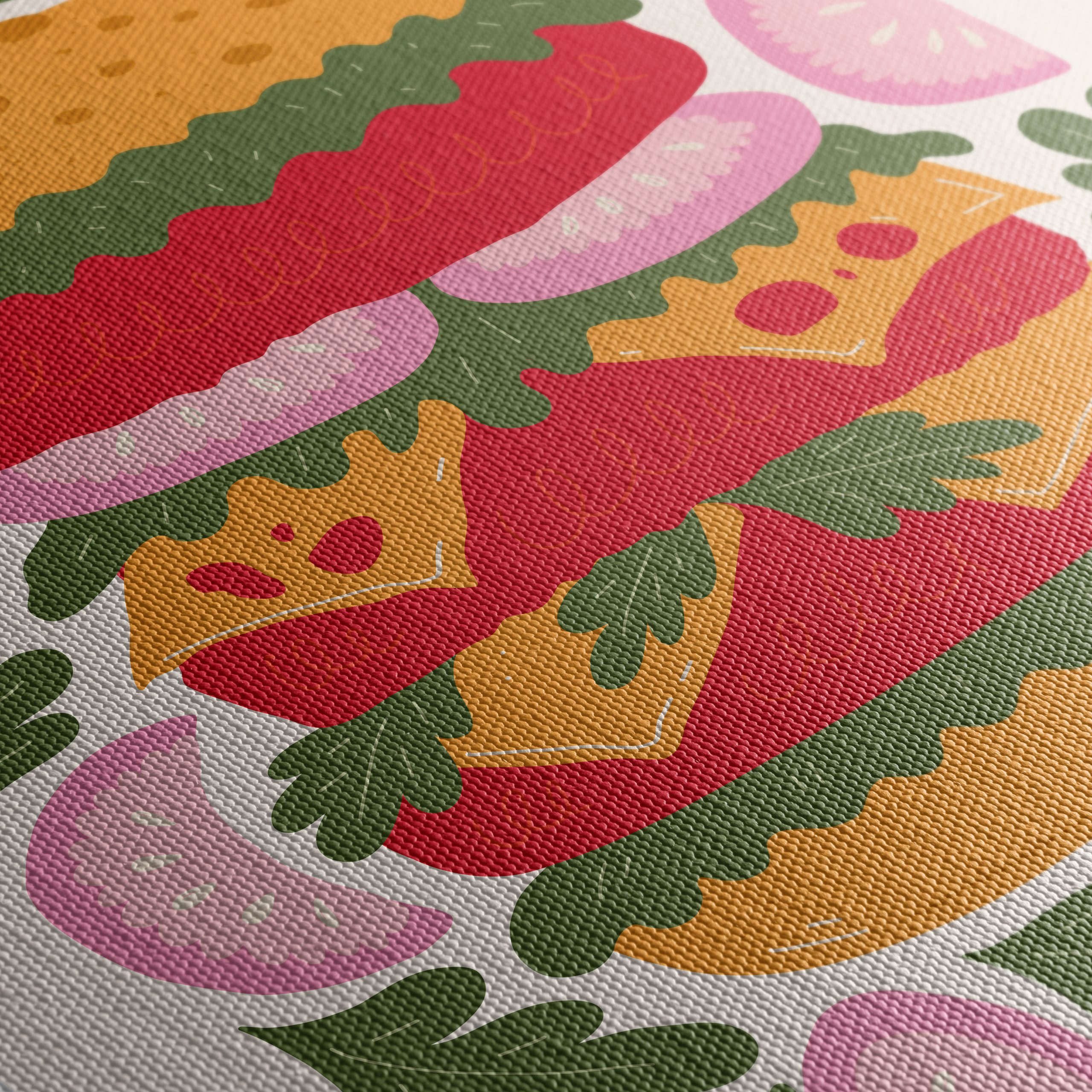 Whimsical Abstract Food Art Featuring a Burger - Image 5