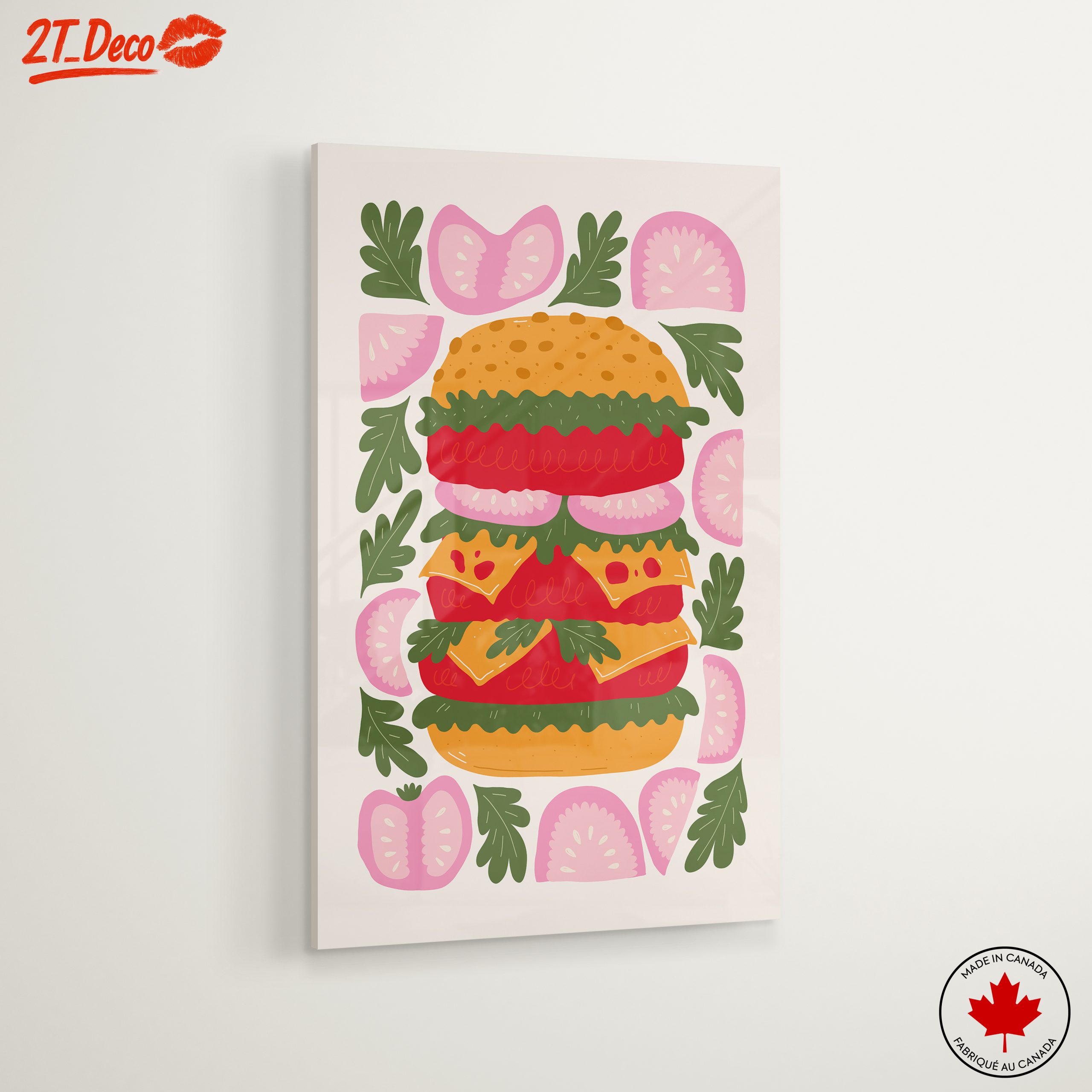 Whimsical Abstract Food Art Featuring a Burger - Image 6