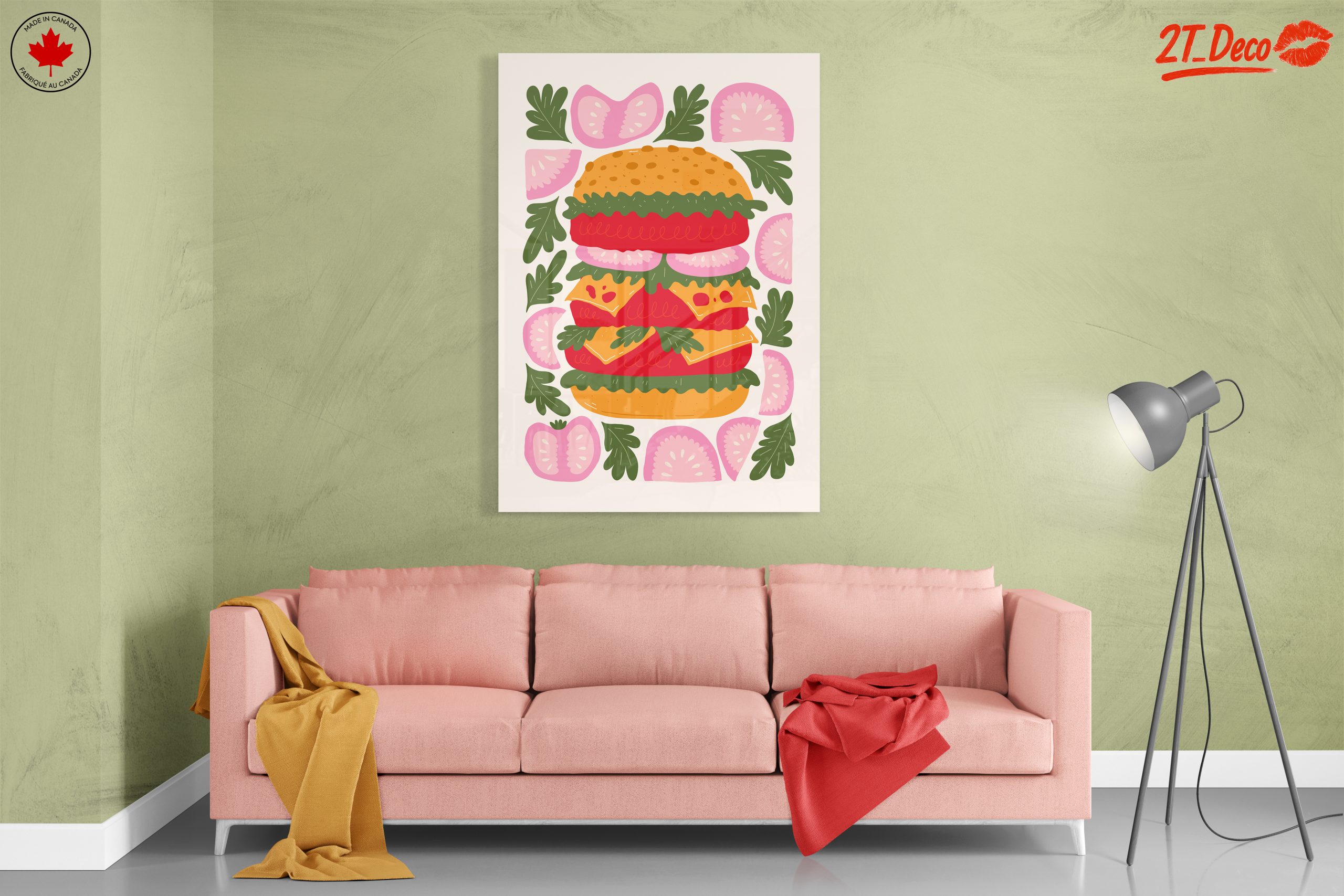 Whimsical Abstract Food Art Featuring a Burger - Image 7