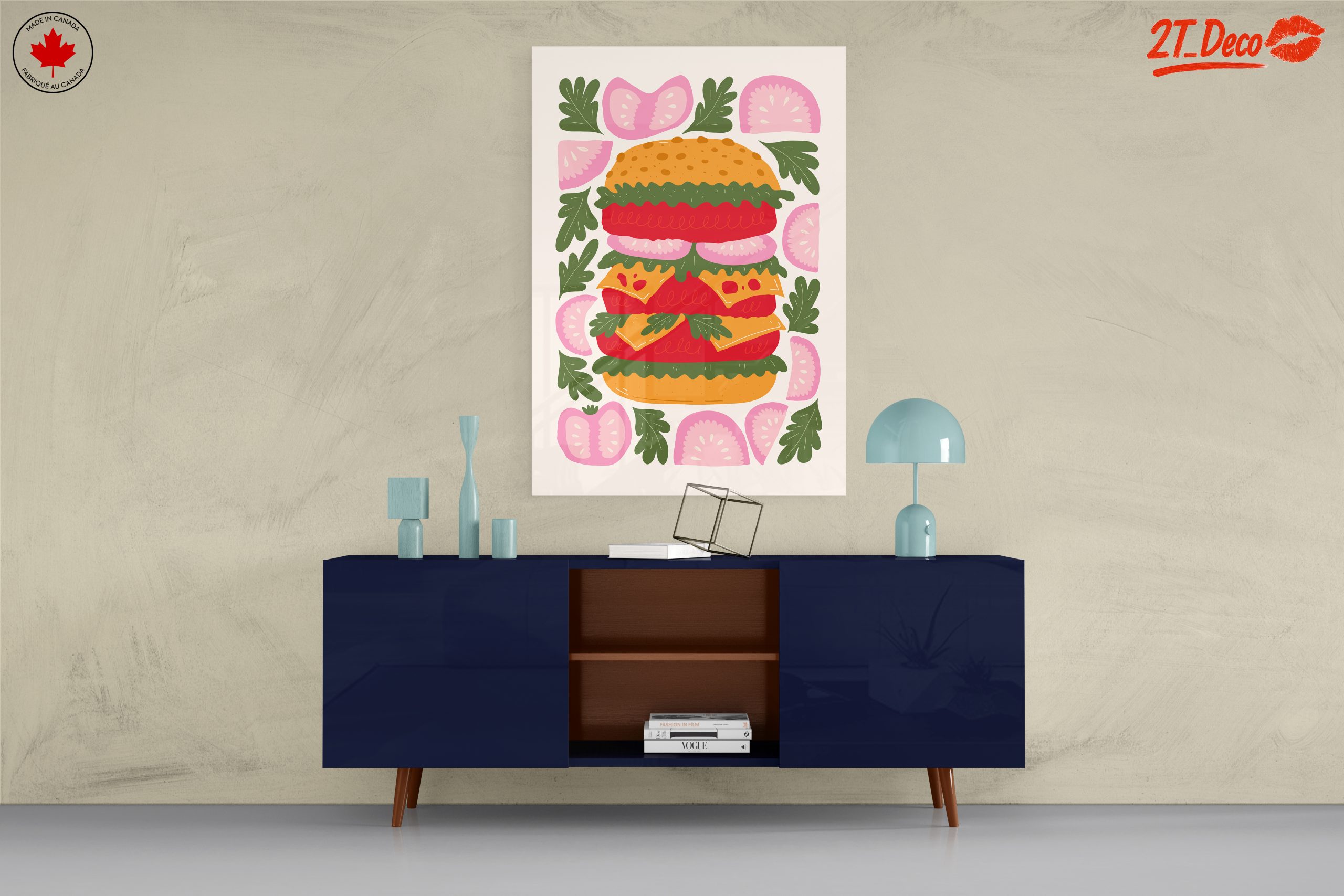 Whimsical Abstract Food Art Featuring a Burger - Image 8