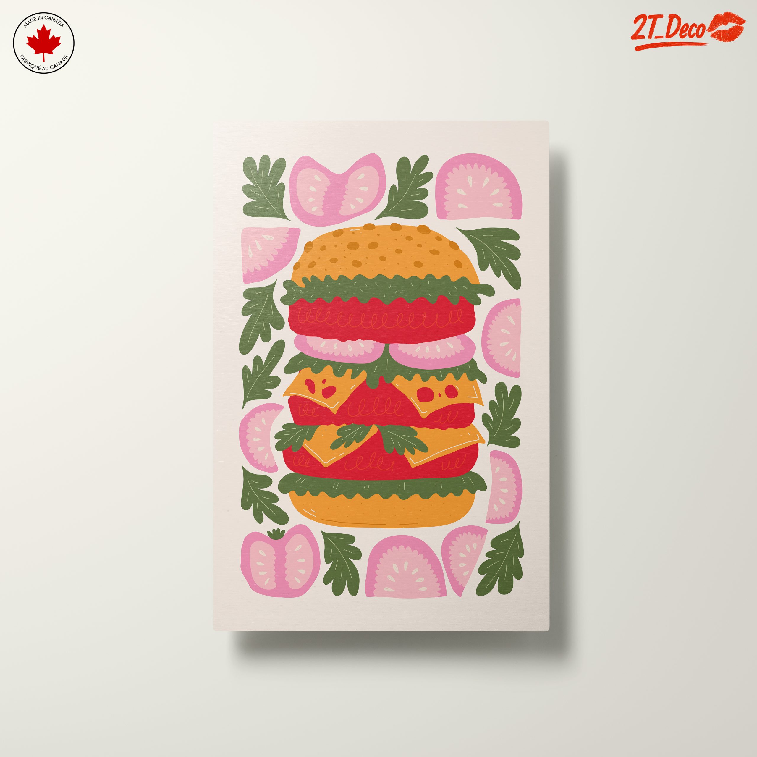 Whimsical Abstract Food Art Featuring a Burger - Image 10