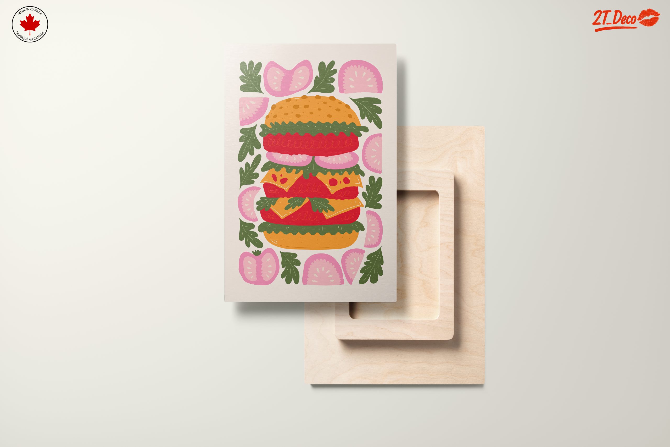Whimsical Abstract Food Art Featuring a Burger - Image 11