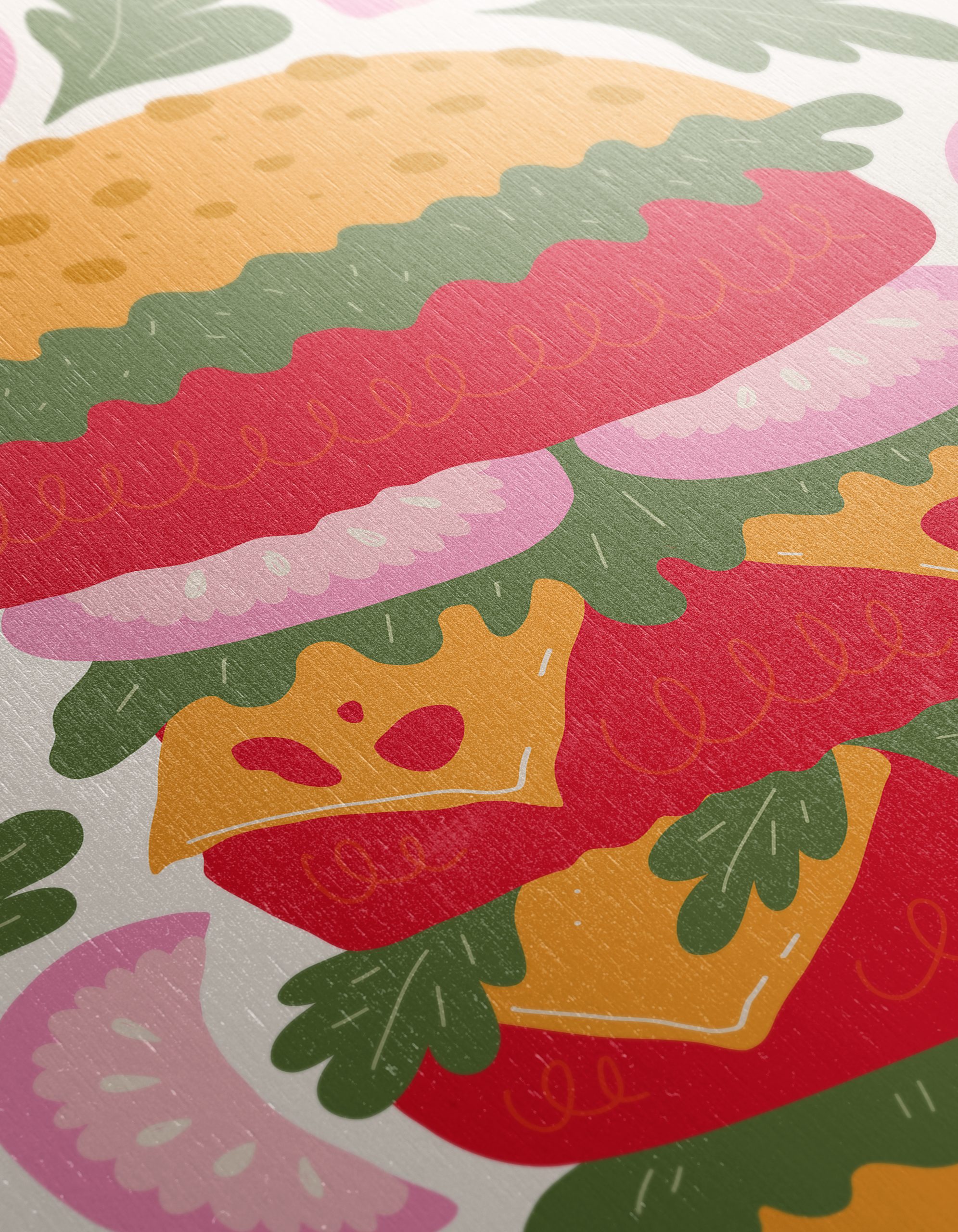 Whimsical Abstract Food Art Featuring a Burger - Image 12