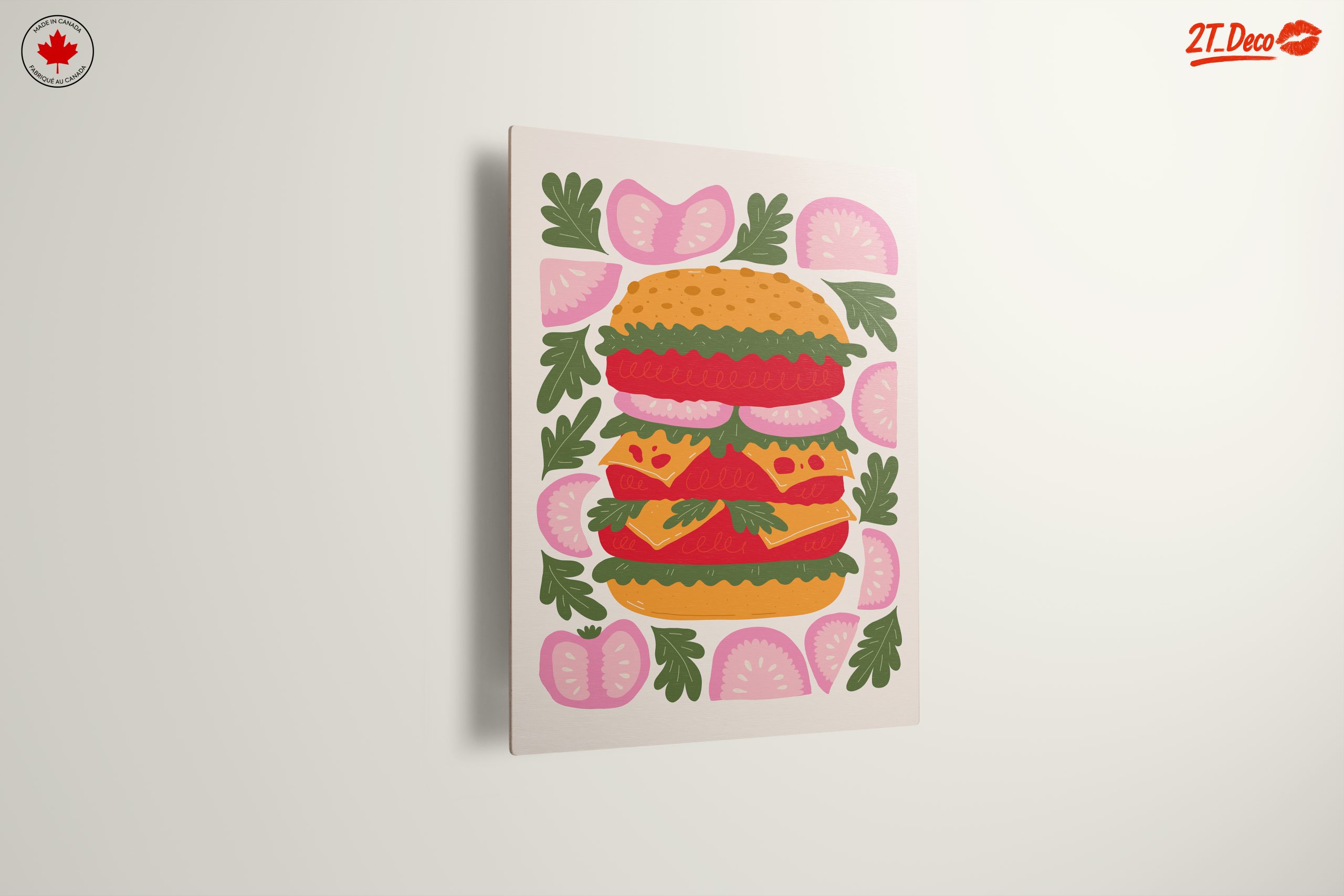 Whimsical Abstract Food Art Featuring a Burger - Image 13