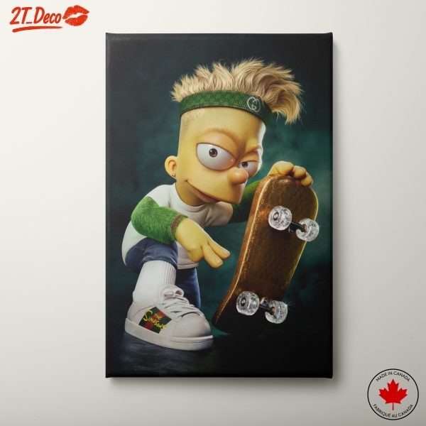 Cool Animated Character With Skateboard Art