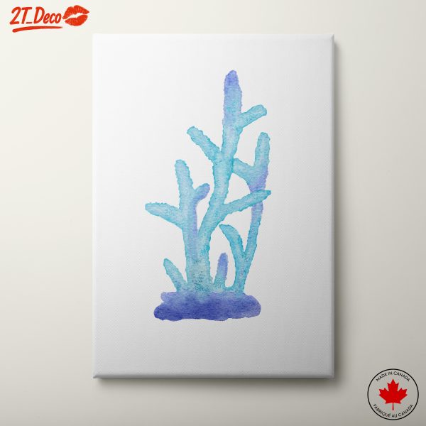 Underwater Coral Artwork in Soft Watercolors