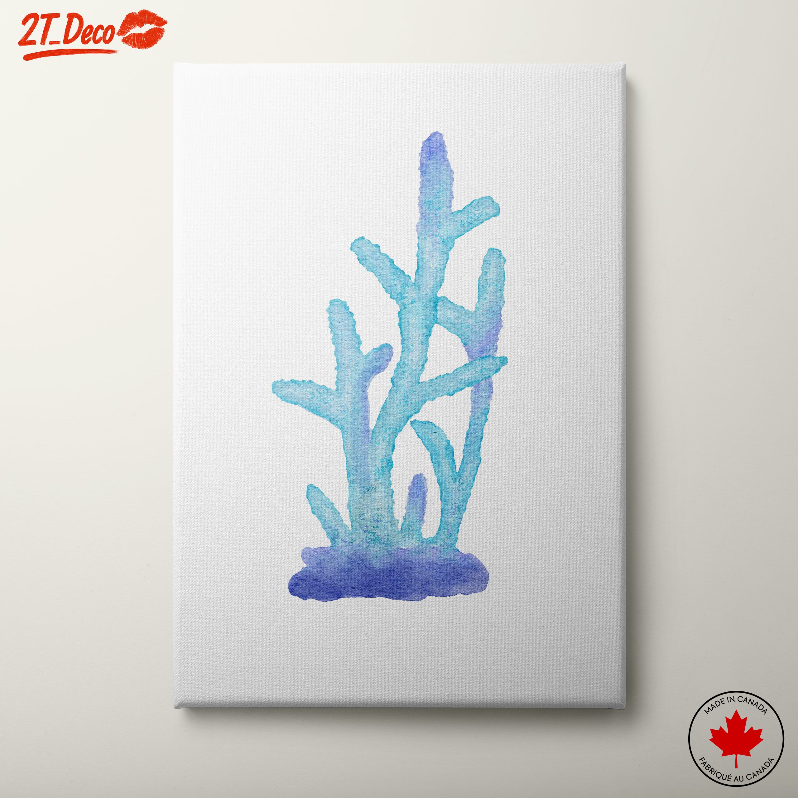 Underwater Coral Artwork in Soft Watercolors