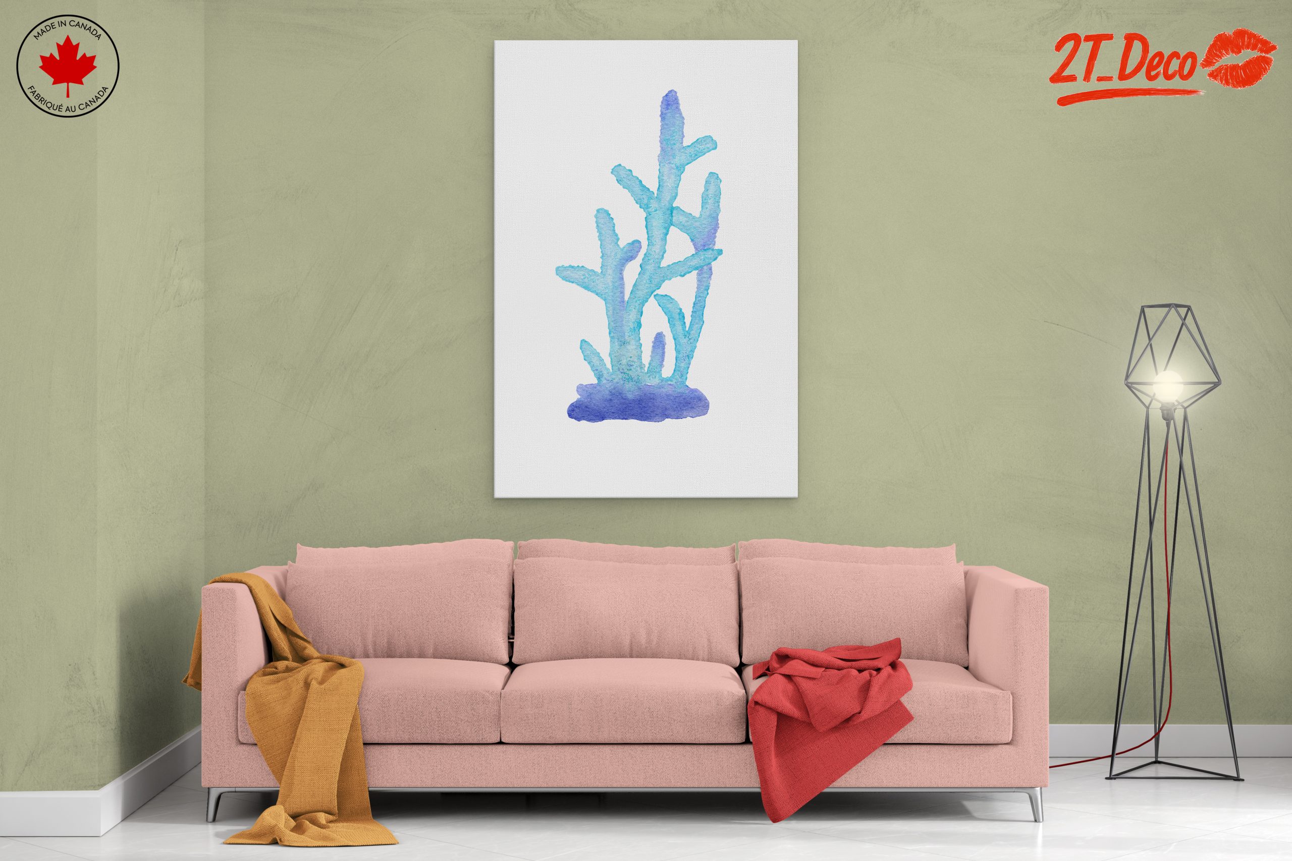 Underwater Coral Artwork in Soft Watercolors - Image 2