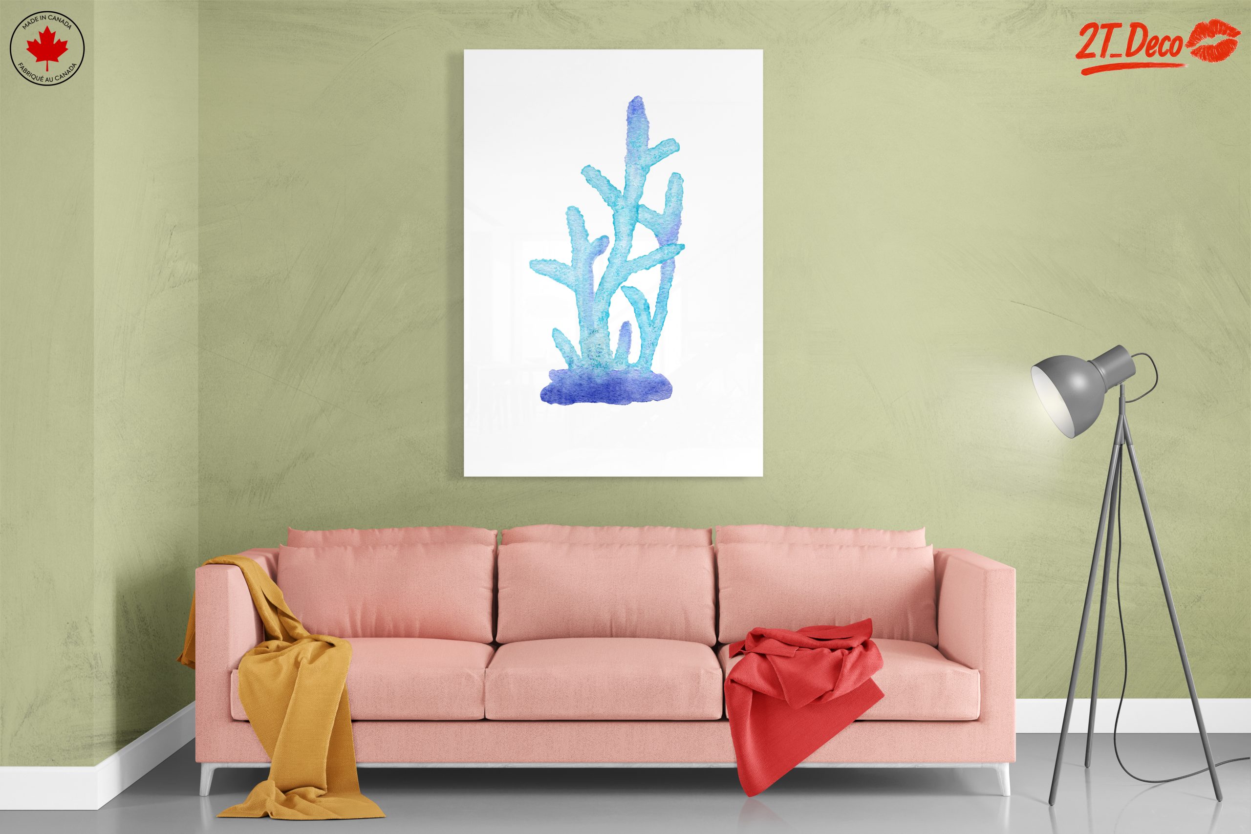 Underwater Coral Artwork in Soft Watercolors - Image 7