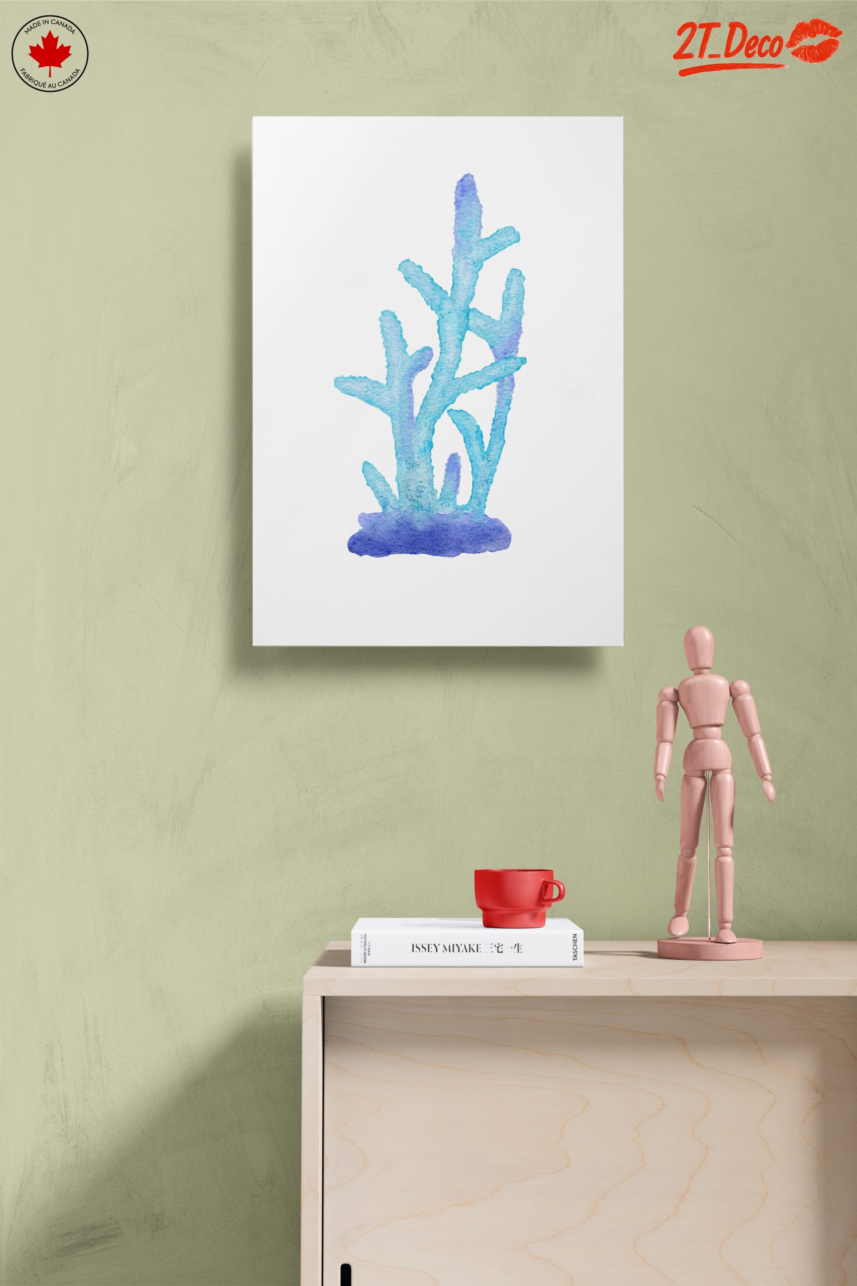 Underwater Coral Artwork in Soft Watercolors - Image 14