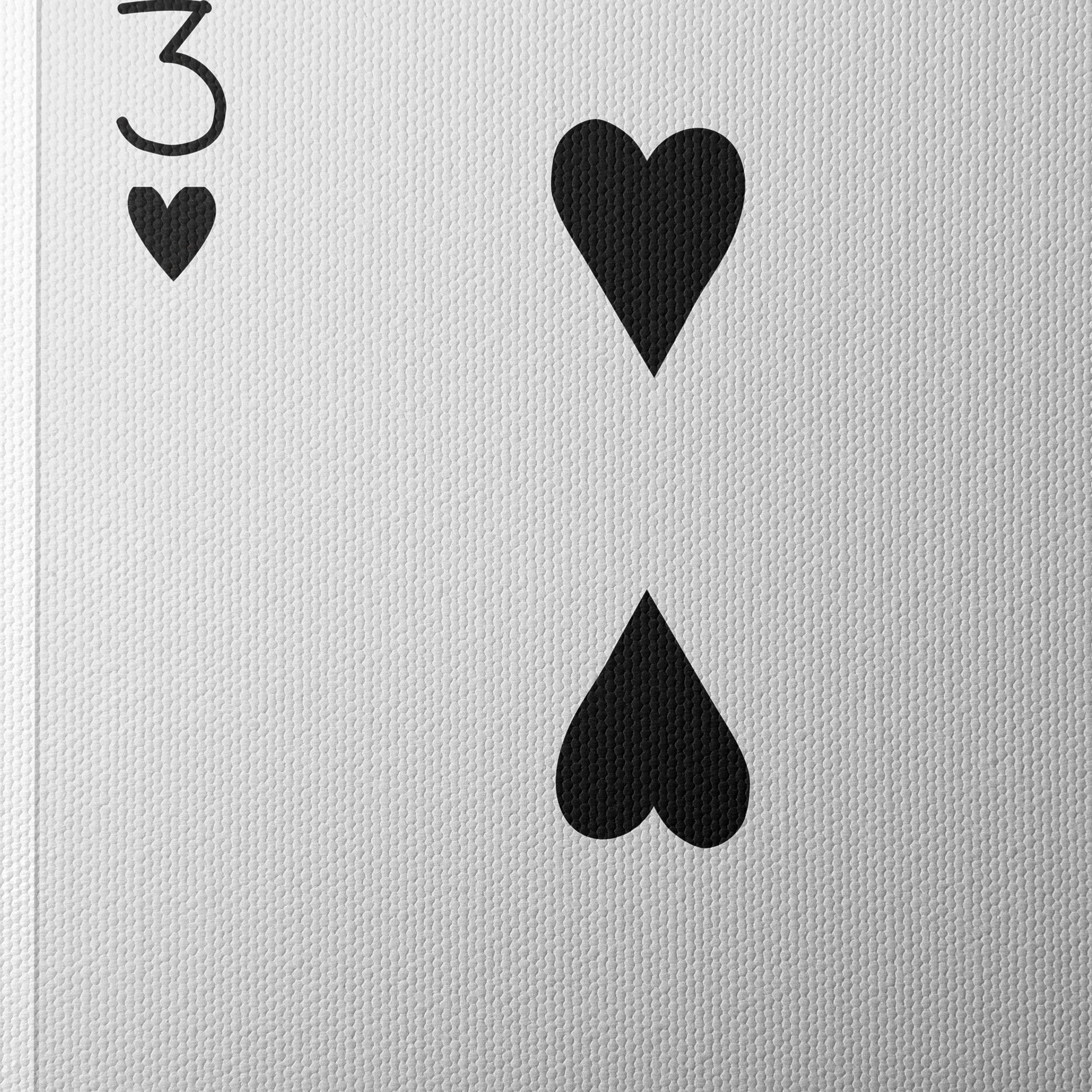 Three of Hearts Playing Card Art - Image 4