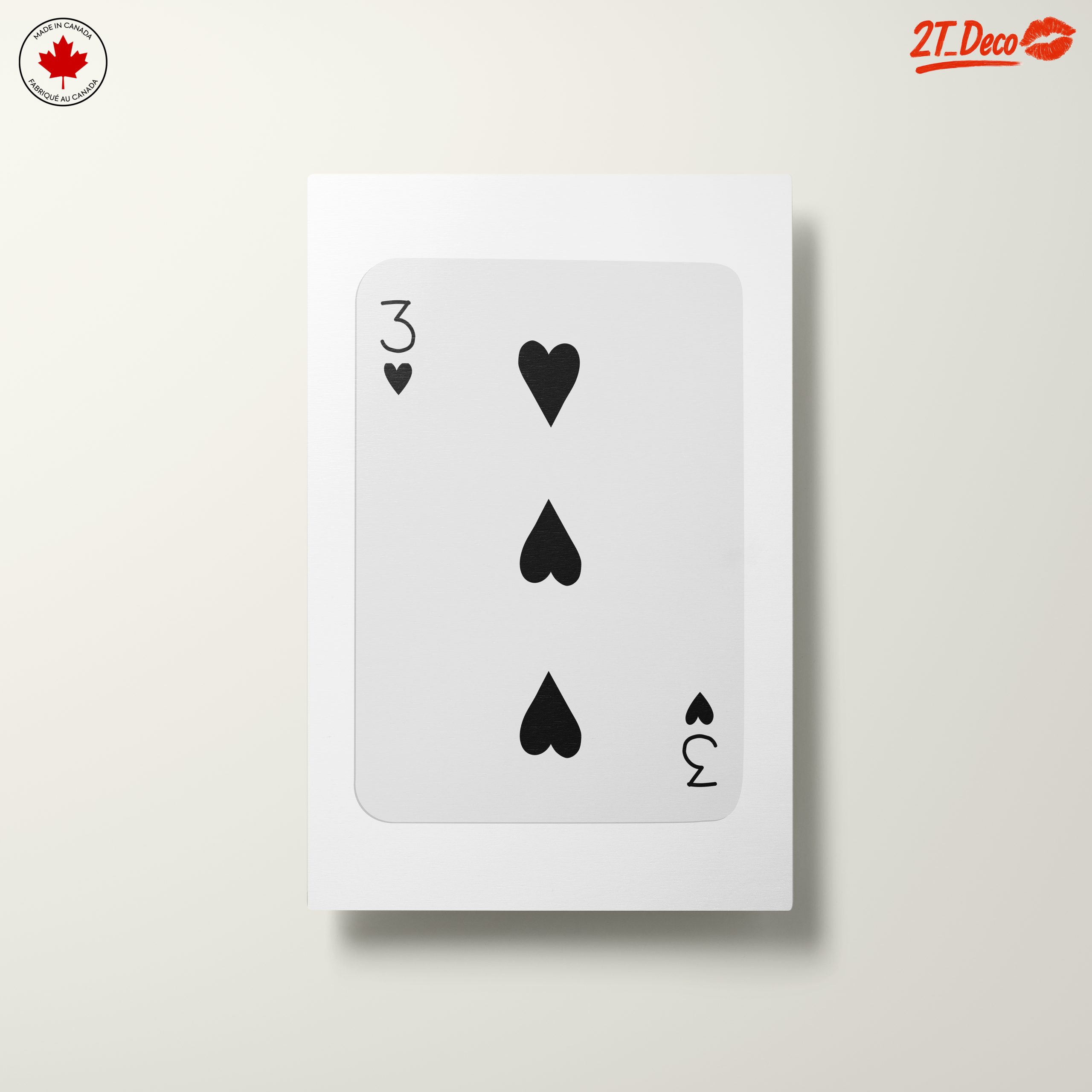 Three of Hearts Playing Card Art - Image 10